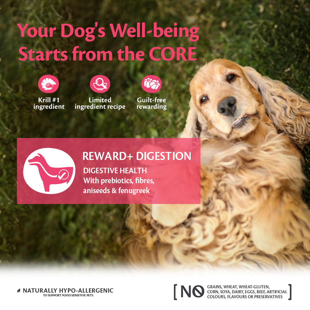 Wellness CORE reward+ digestion soft krill treats 170gr