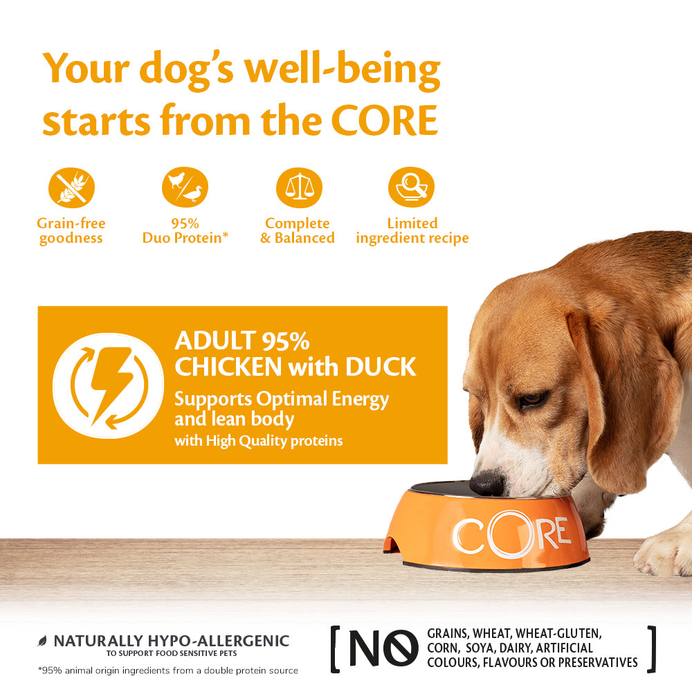 Wellness CORE can dog 95% duo protein chicken&duck 400gr