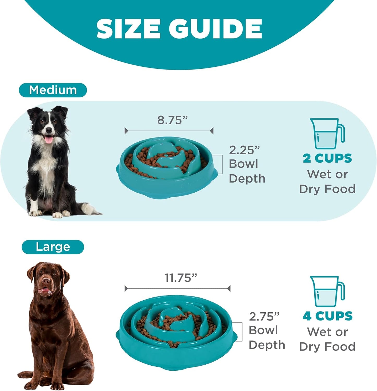 Outward Hound dog fun feeder drop turquoise large 1st