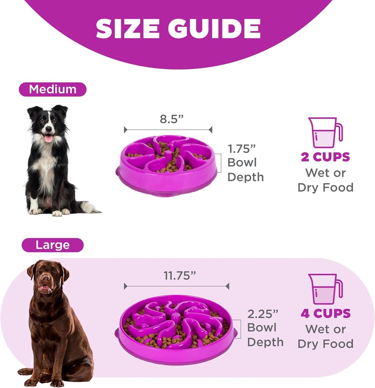 Outward Hound dog fun feeder flower purple medium 1st