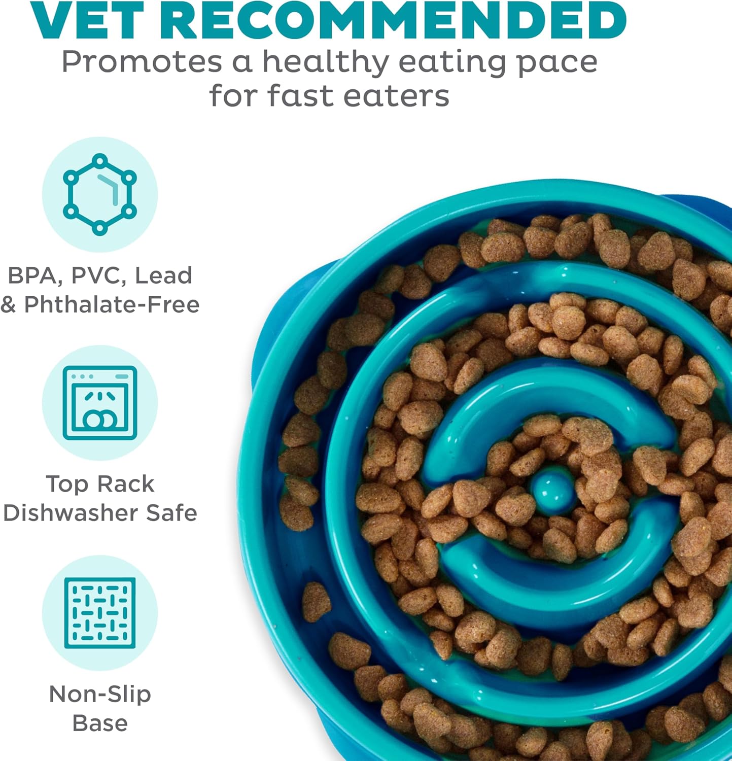 Outward Hound dog fun feeder drop turquoise large 1st
