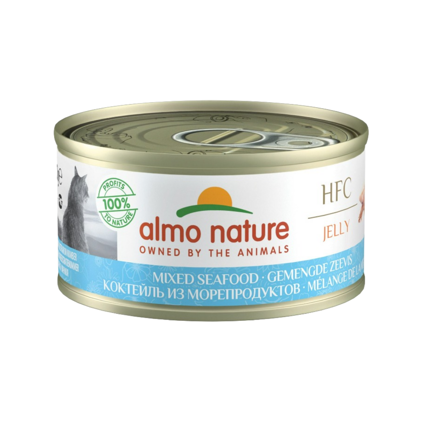 Almo Nature HFC cat blik jelly gemengde zeevis 70gr