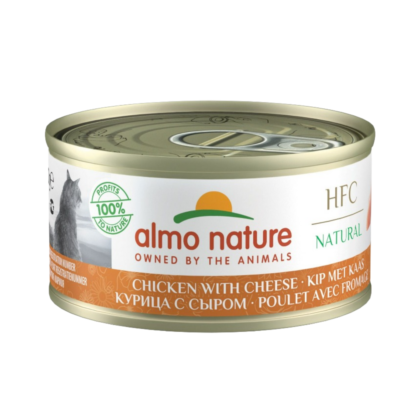 Almo Nature HFC cat blik natural kip&kaas 70gr