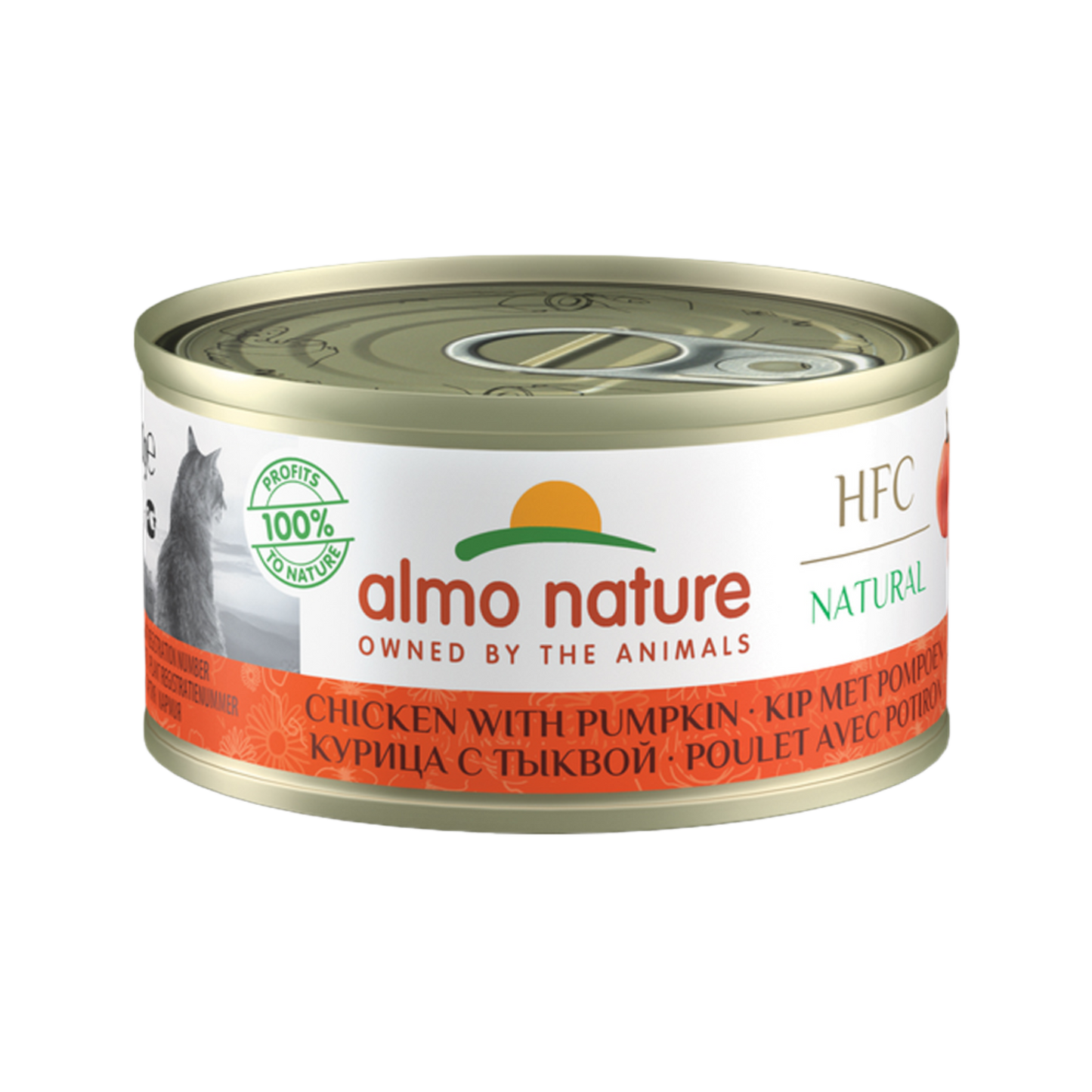 Almo Nature HFC cat blik natural kip&pompoen 70gr