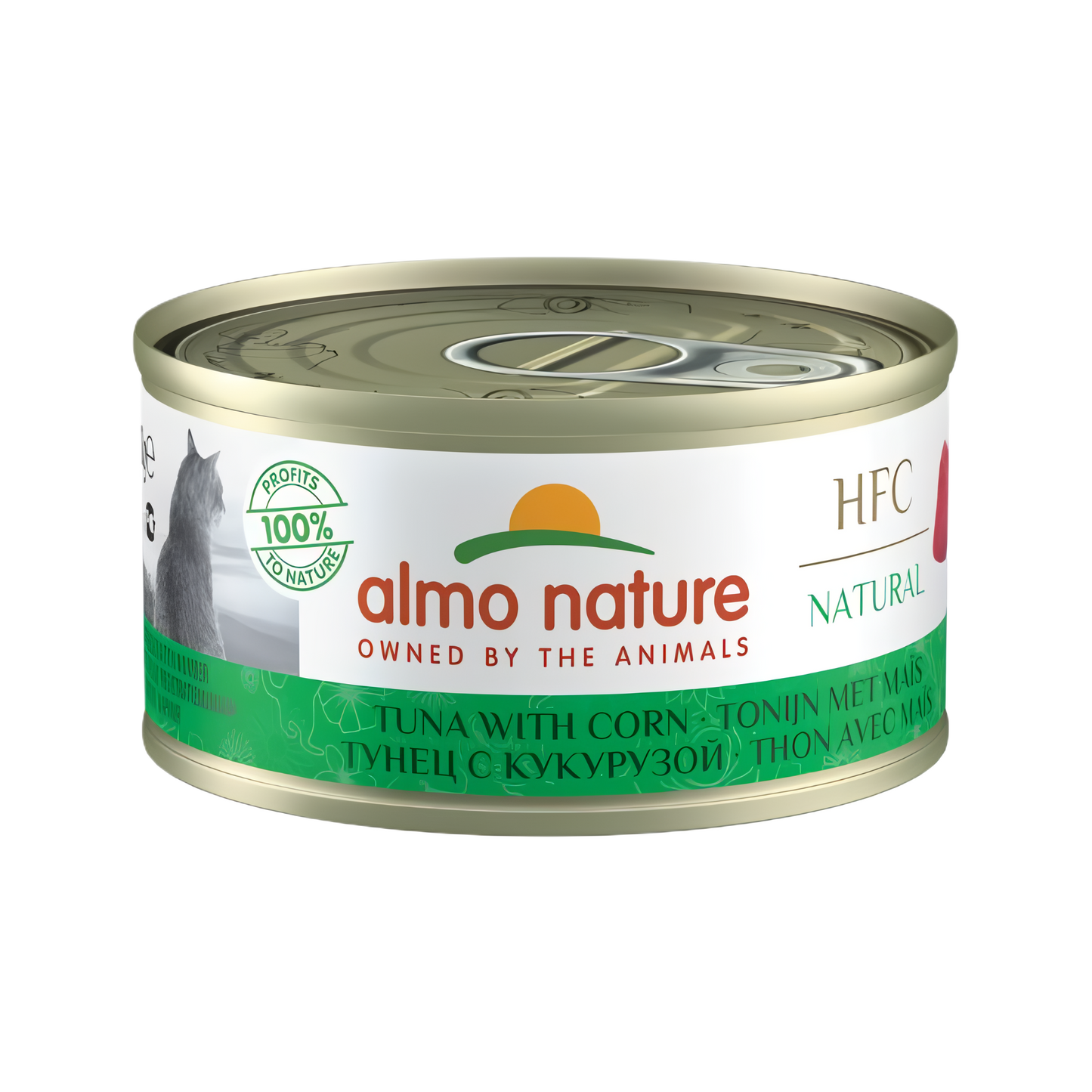 Almo Nature HFC cat blik natural tonijn&mais 70gr