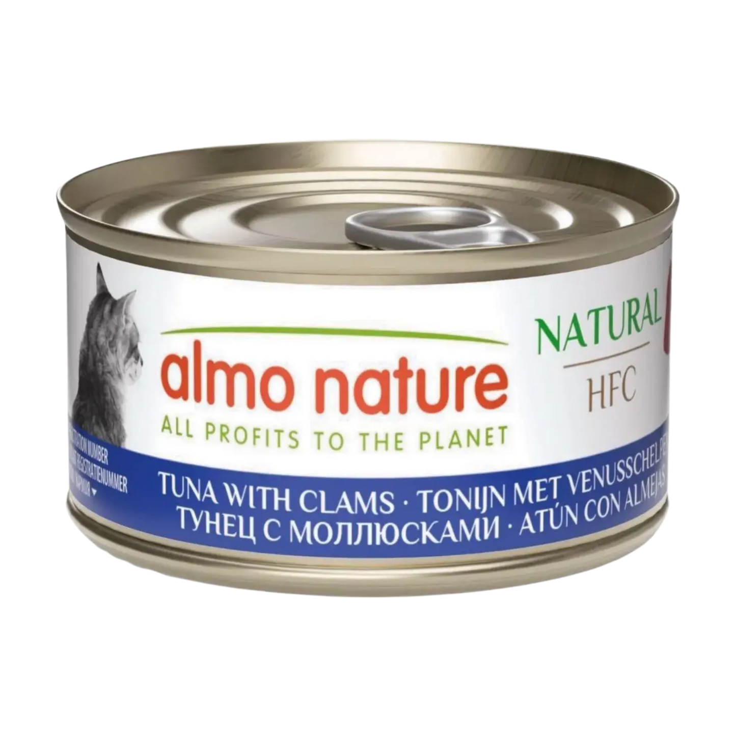 Almo Nature HFC cat blik naturel tonijn&venusschelpen 70gr