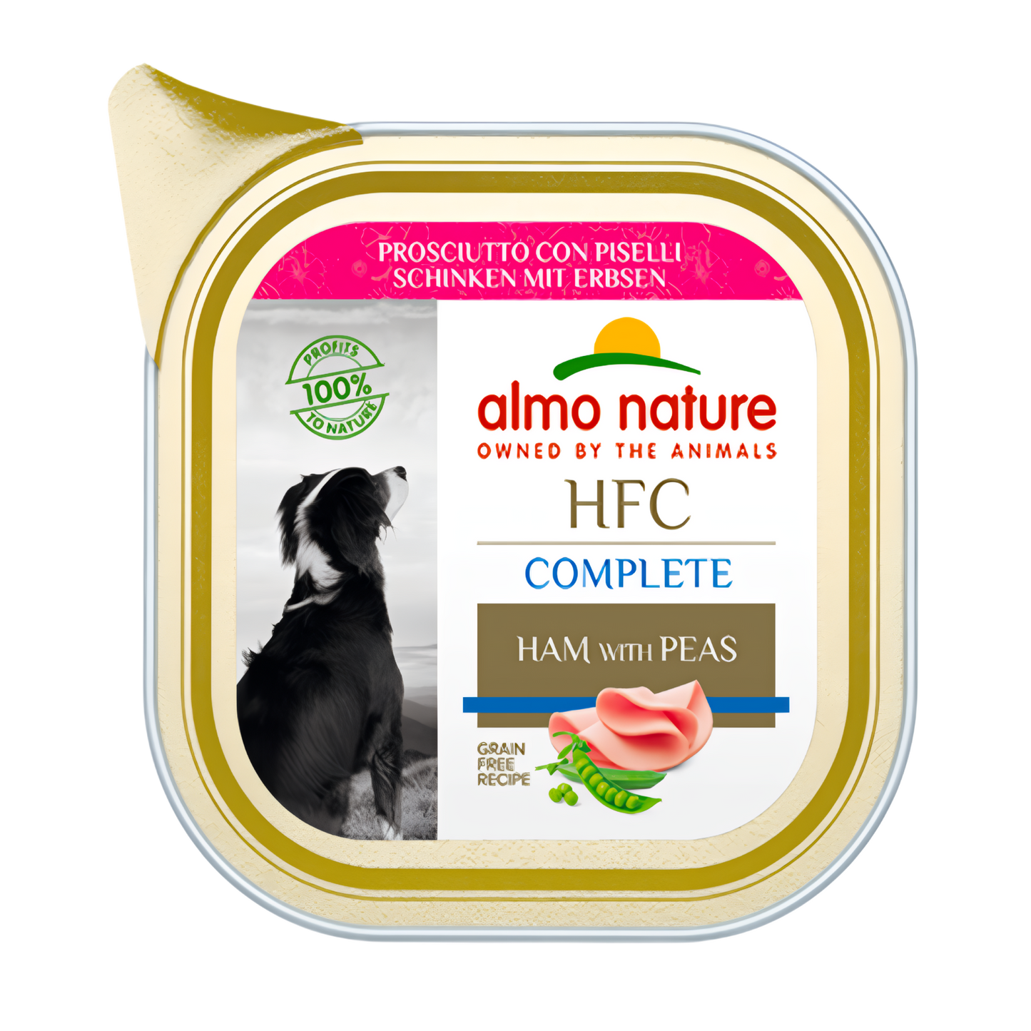 Almo Nature HFC dog alu complete ham&erwten 85gr