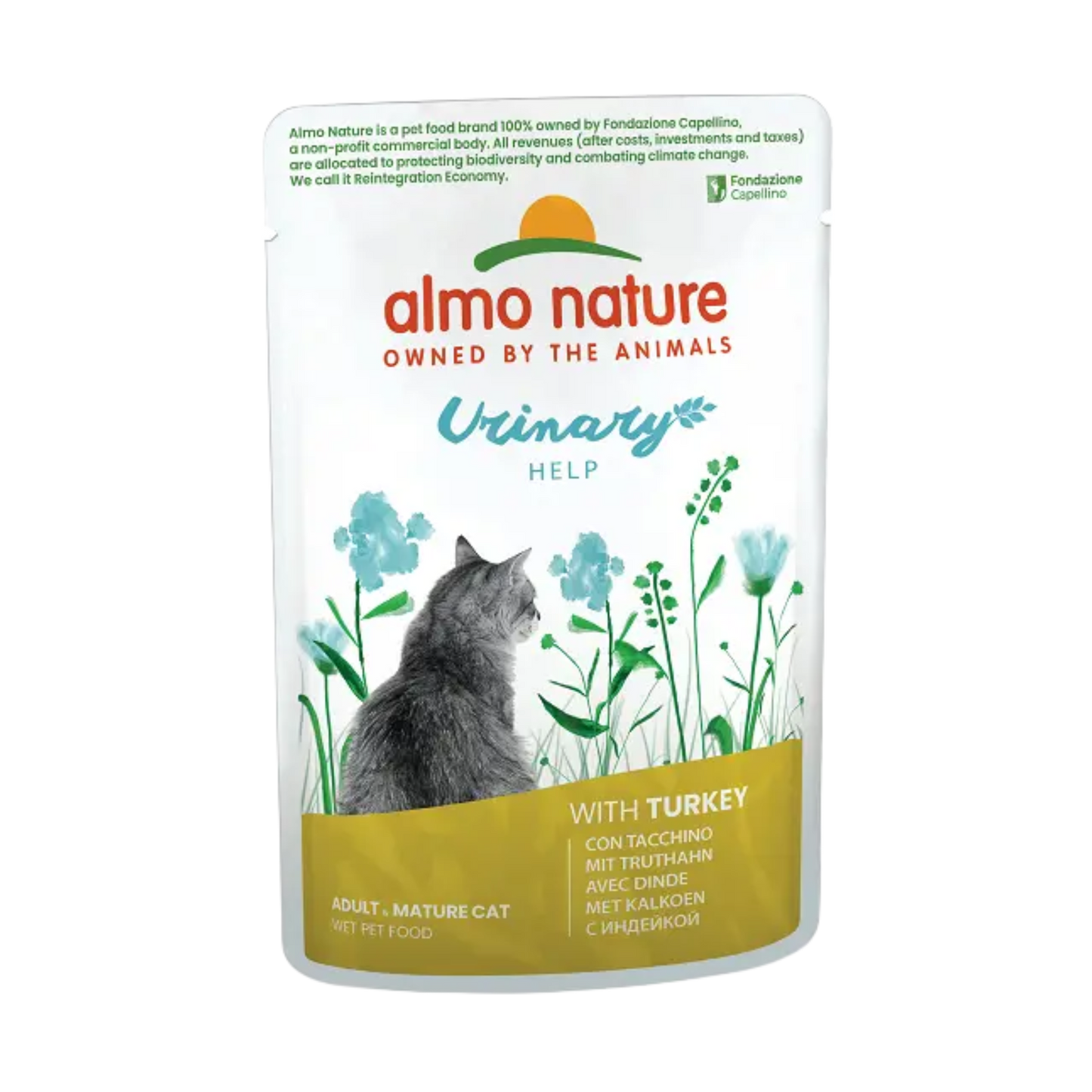 Almo Nature Holistic cat pouch urinary help kalkoen (Turkey) 70gr