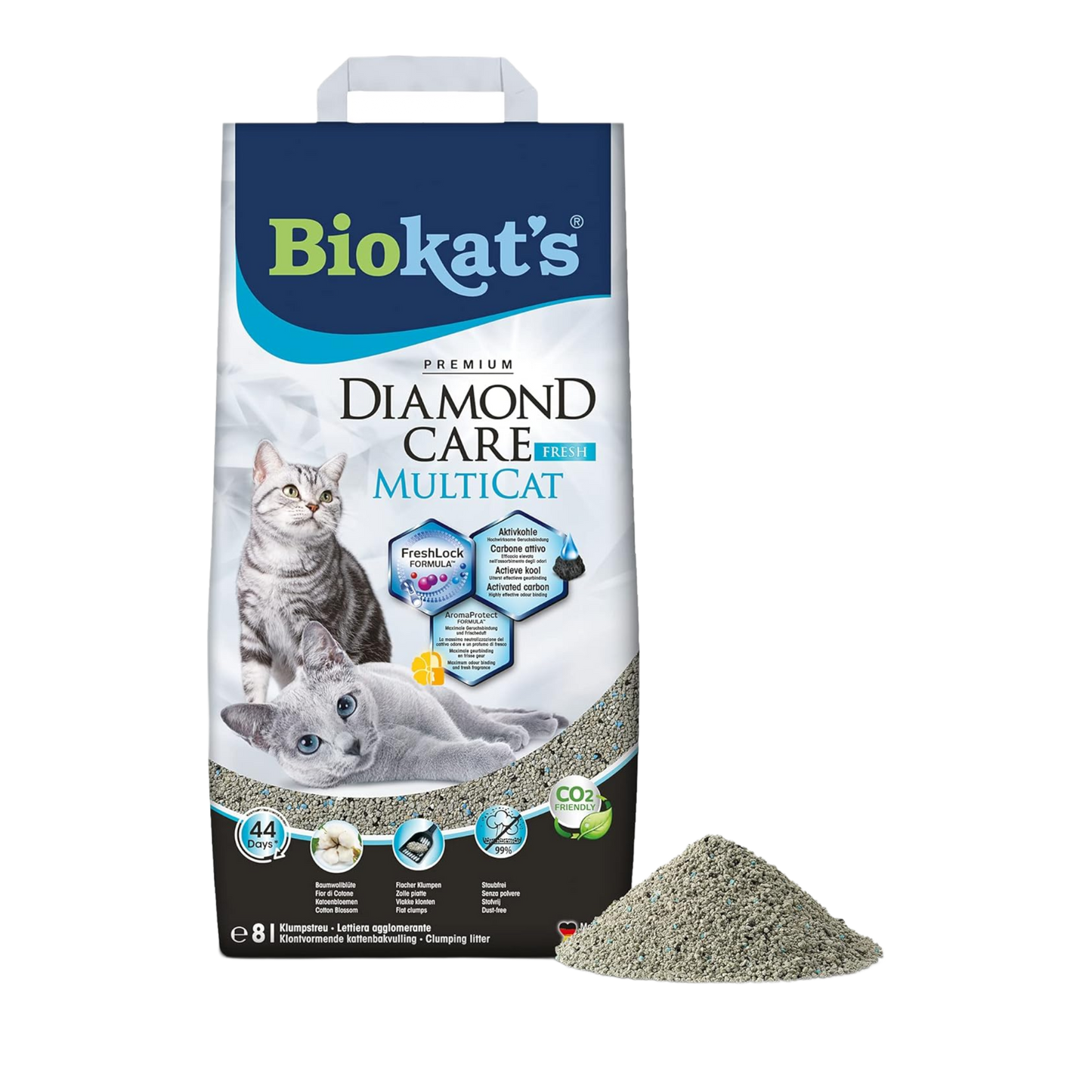 Biokat's Diamond Care fresh multicat 8ltr