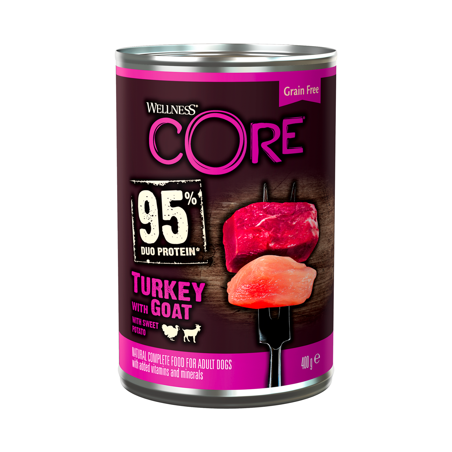 Wellness CORE can dog 95% duo protein turkey&goat 400gr