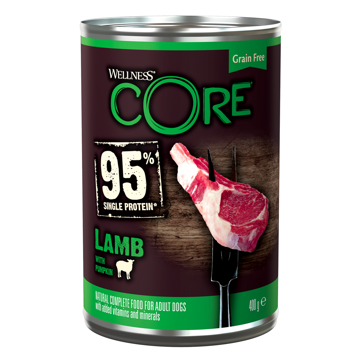 Wellness CORE can dog 95% single protein lamb 400gr