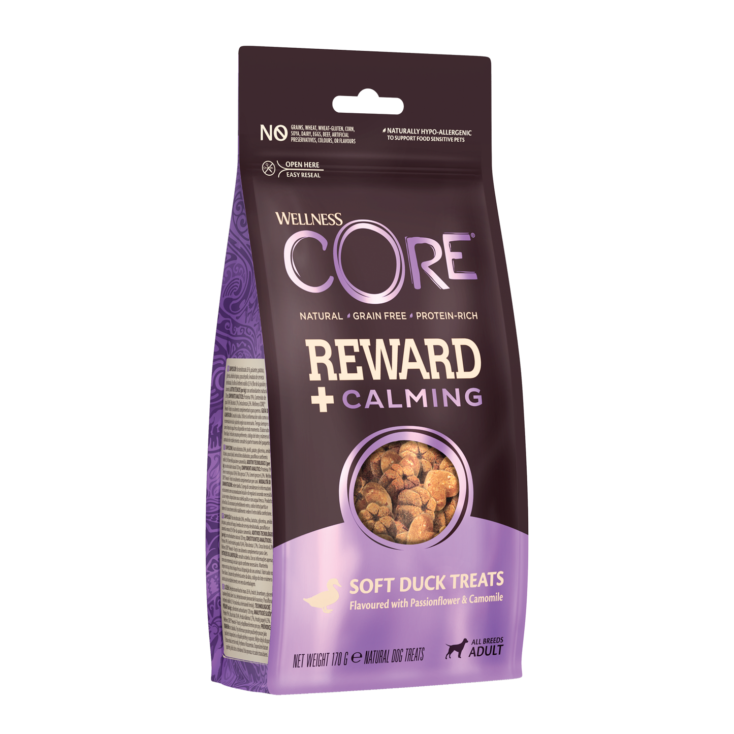 Wellness CORE reward+ calming soft duck treats 170gr