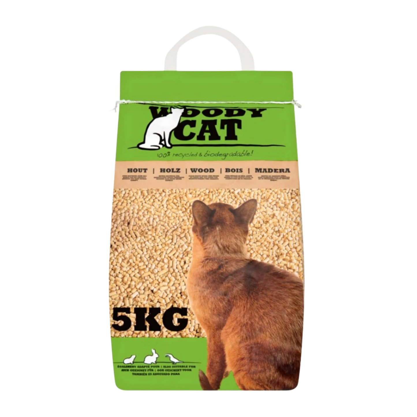 Woody Cat houtkorrel (5kg) 8ltr