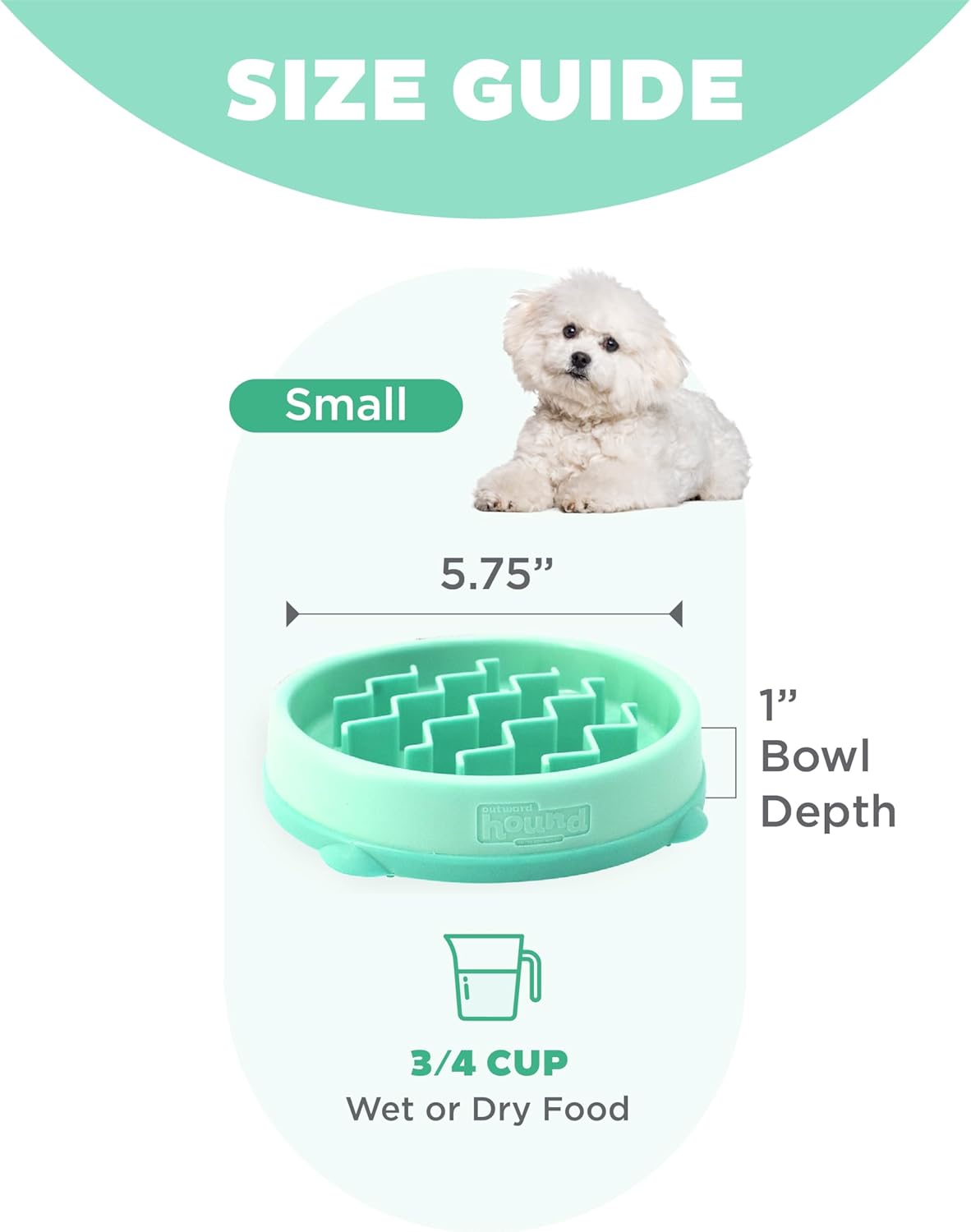 Outward Hound dog fun feeder wave mint small 1st