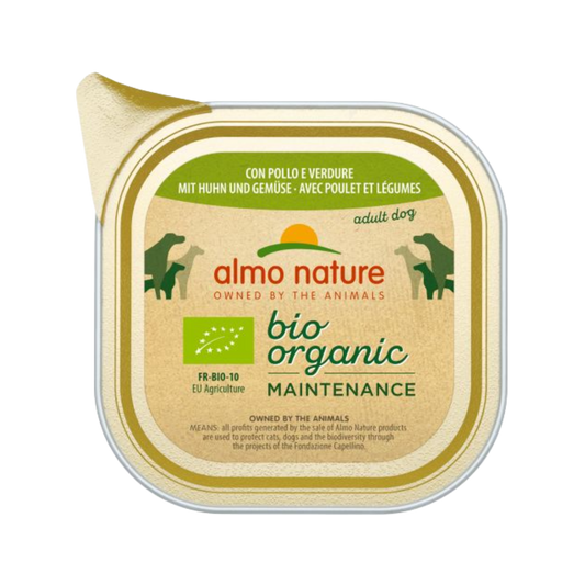 Almo Nature Biorganic dog alu kip&groenten 100gr