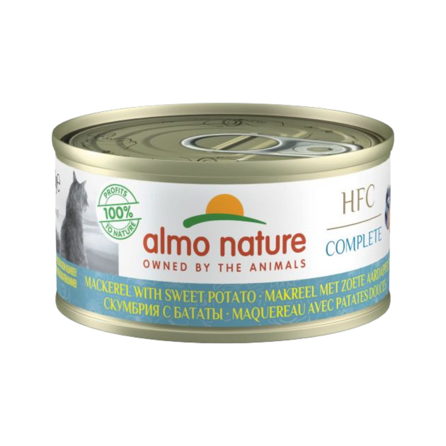 Almo Nature HFC cat blik complete makreel&aardappelen (Mackerel with Sweet Potato) 70gr