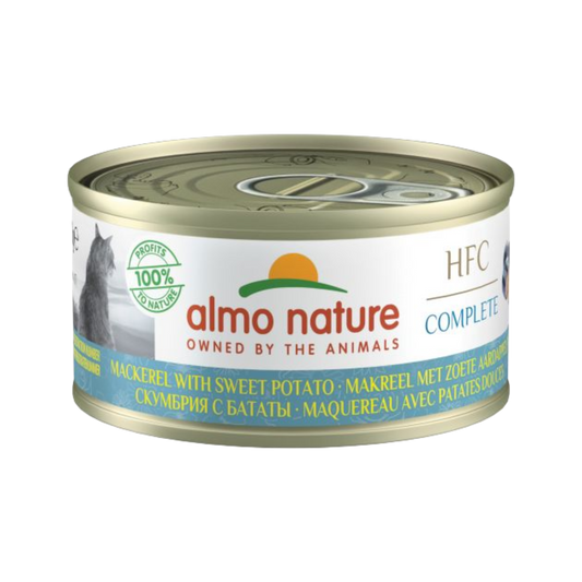 Almo Nature HFC cat blik complete makreel&aardappelen (Mackerel with Sweet Potato) 70gr