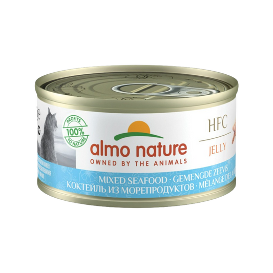 Almo Nature HFC cat blik jelly gemengde zeevis 70gr