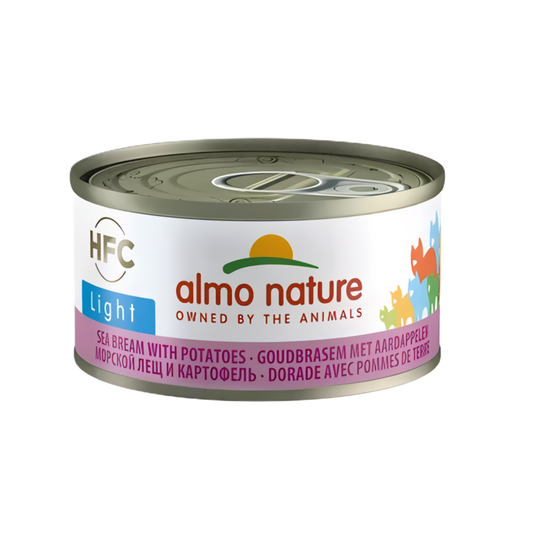 Almo Nature HFC cat blik light zeebrasem&aardappelen 70gr