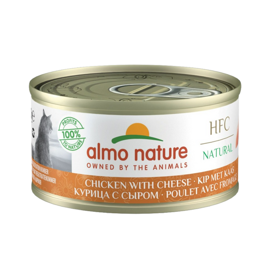 Almo Nature HFC cat blik natural kip&kaas 70gr