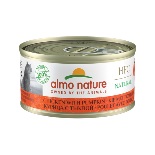 Almo Nature HFC cat blik natural kip&pompoen 70gr
