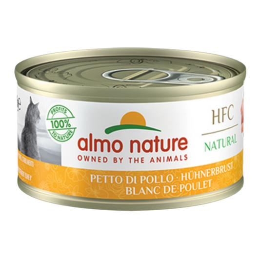 Almo Nature HFC cat blik natural kippenborst 70gr