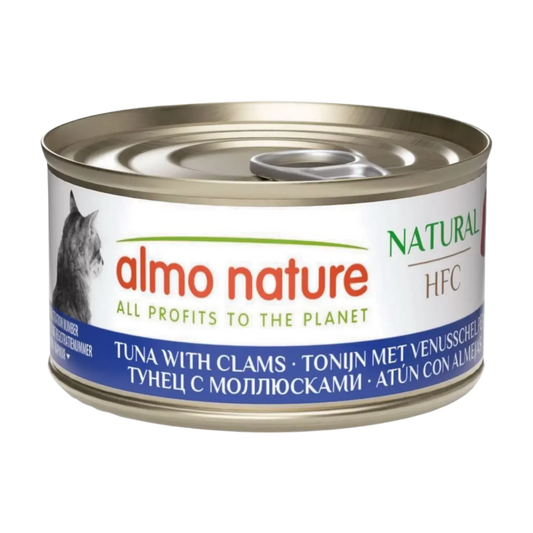 Almo Nature HFC cat blik natural tonijn&venusschelpen 70gr