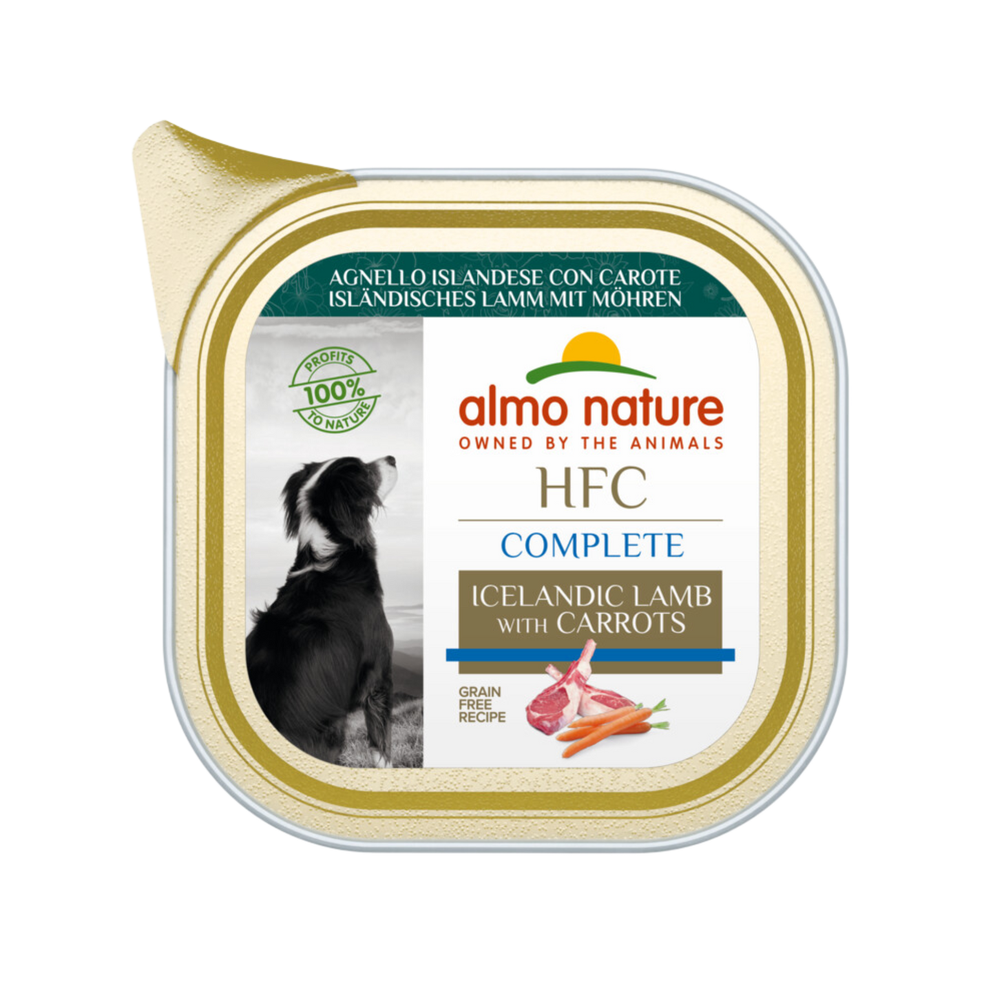 Almo Nature HFC dog alu complete lam&wortel 85gr