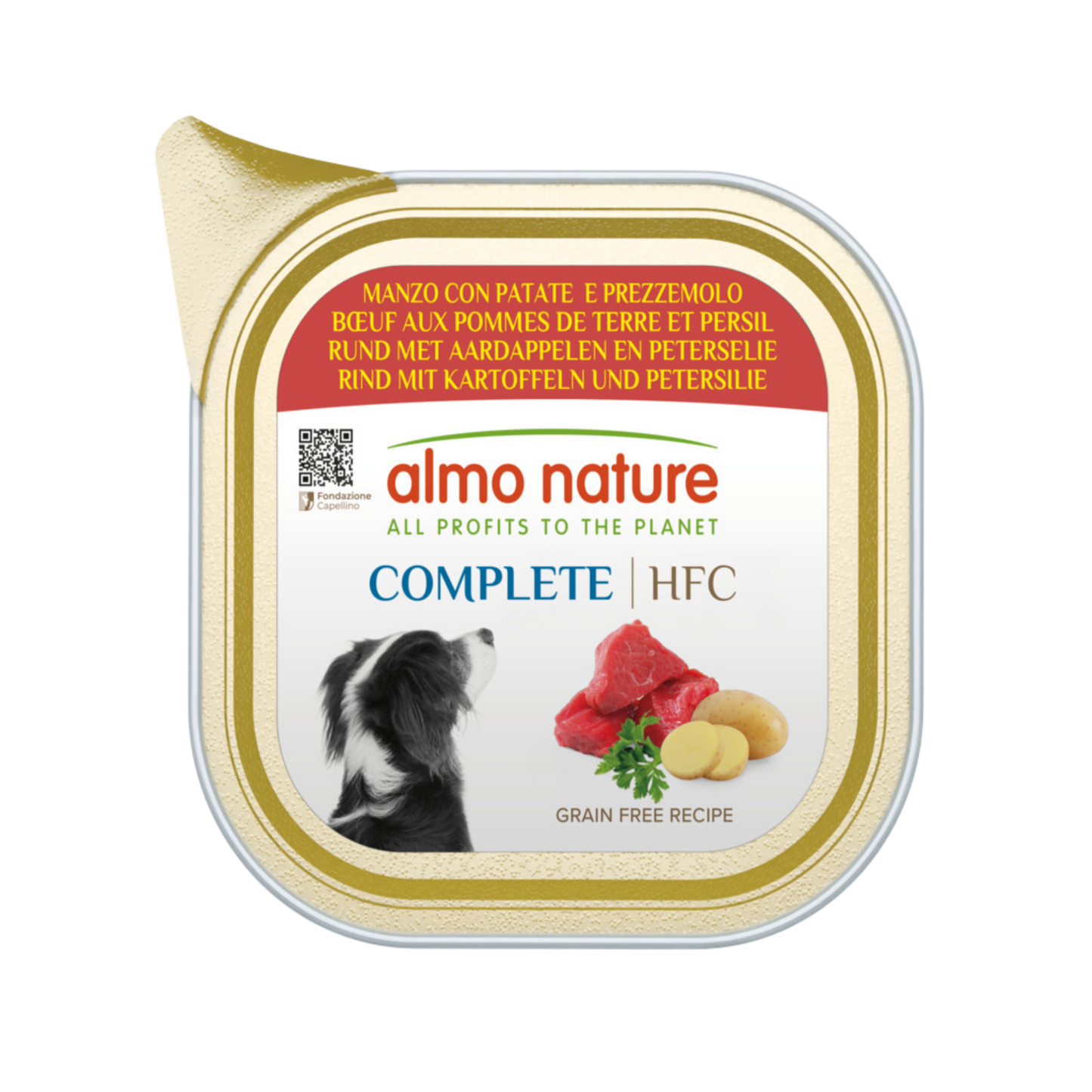 Almo Nature HFC dog alu complete rund&aardappel (Beef&Potatoes) 150gr
