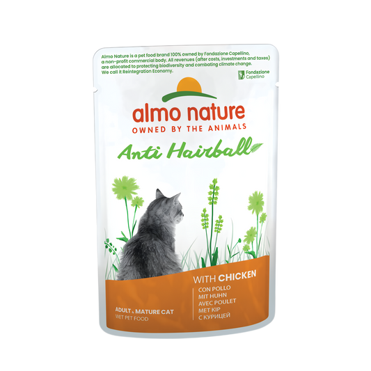 Almo Nature Holistic cat pouch anti-haarbal kip (Chicken) 70gr