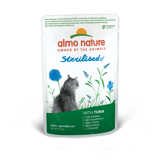Almo Nature Holistic cat pouch sterilised tonijn (Tuna) 70gr