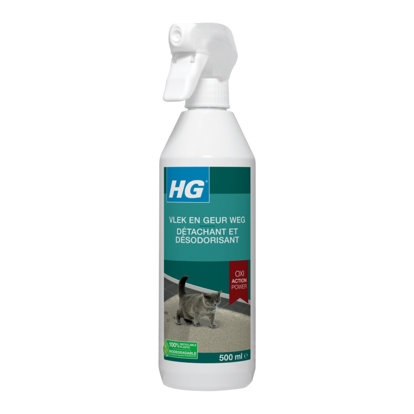 HG Pet Range vlek&geur weg kat 500ml