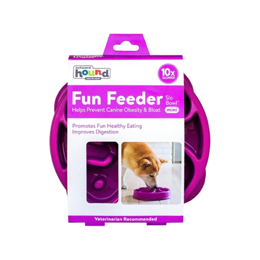 Outward Hound dog fun feeder flower purple medium 1st