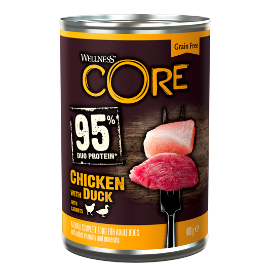 Wellness CORE can dog 95% duo protein chicken&duck 400gr