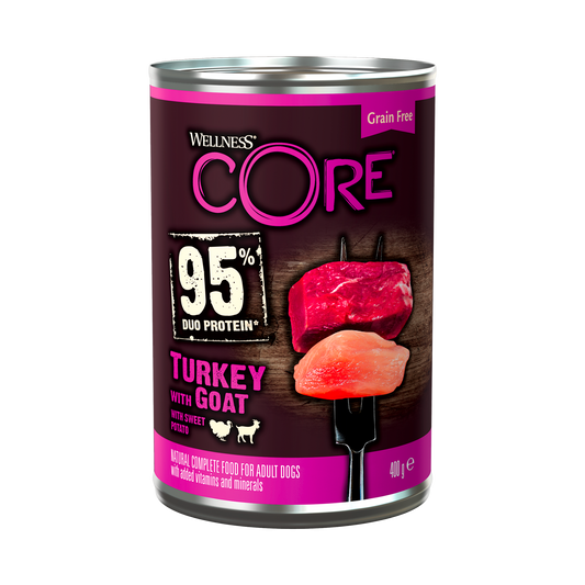 Wellness CORE can dog 95% duo protein turkey&goat 400gr