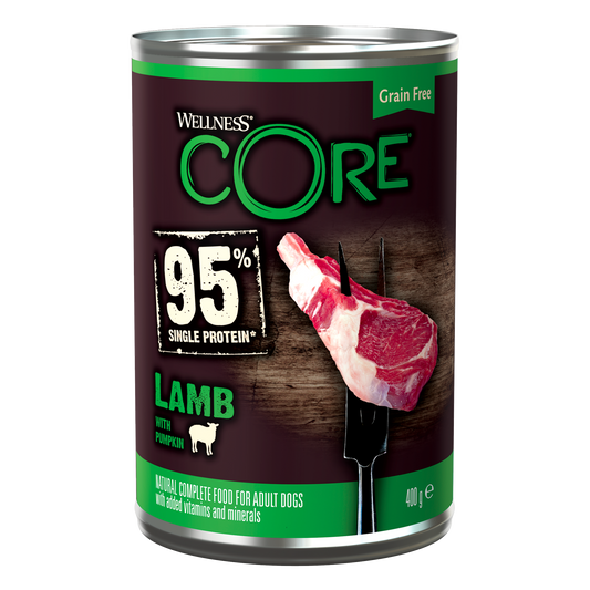 Wellness CORE can dog 95% single protein lamb 400gr