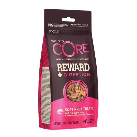 Wellness CORE reward+ digestion soft krill treats 170gr